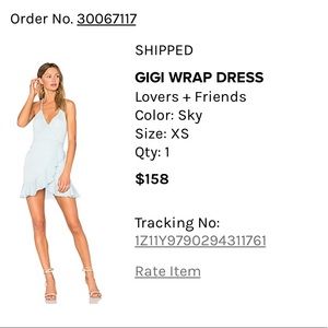 GiGi Wrap Dress - Lovers + Friends - Baby Blue